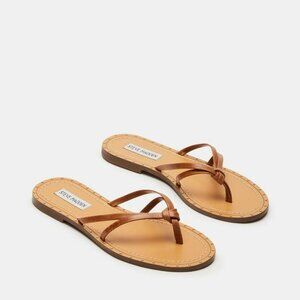 Steve Madden Rivera Cognac Leather Sandel Size 9 NEW